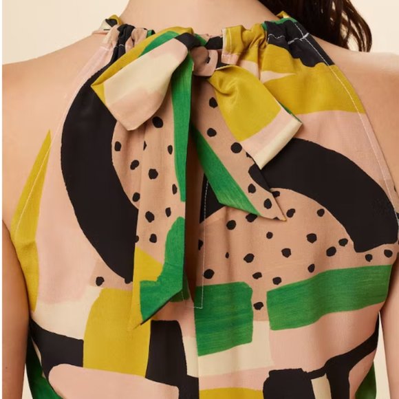 Stefania Washable Silk Dress - Piazza Print - Picture 5 of 8